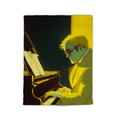 Close-up of the luxurious fabric of the SurArt 91 Comforter, highlighting its cozy texture.